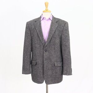 Bert Pulitzer 44R Gray Blazer Sport Coat Jacket 2-Button Solid Y076